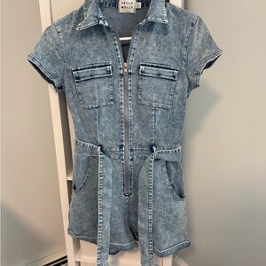 Hello Molly Denim Romper